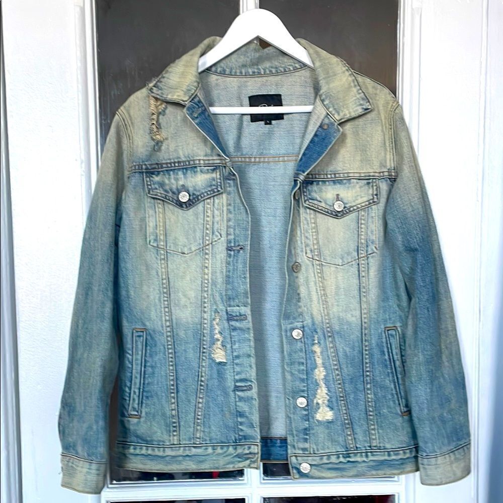Rails distressed ripped modern vintage knox denim jean jacket size small